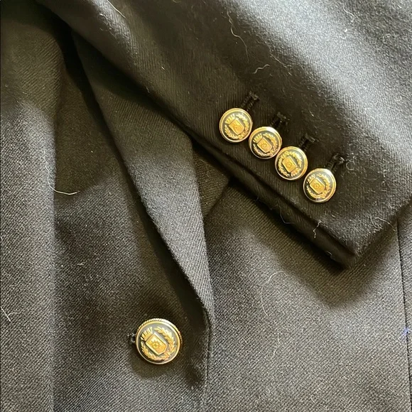 J Crew Carnaby Black Blazer with Gold Buttons - Picture 3 of 3